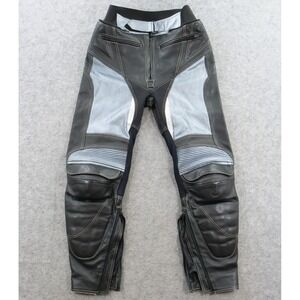 Frank Thomas Motorcycle Pants Mens 32 Black UK 12 Black Silver Biker Racing